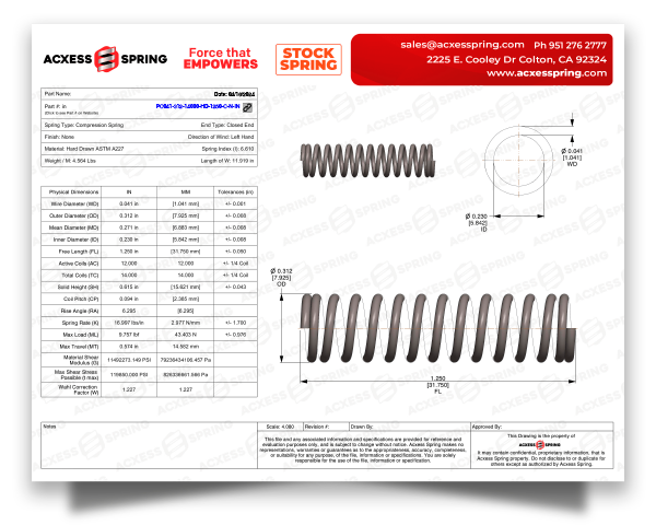 coil compression spring calculator instructions generate blueprint