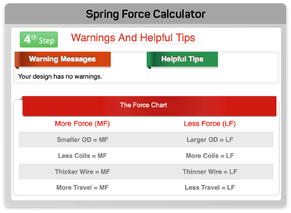tension extension spring calculator step 4