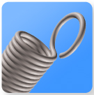 Extension spring with side hook