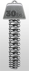 dual pitch spring being compressed under load 2