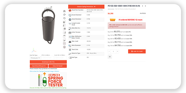 Extension Spring Product Page