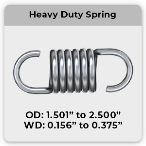 heavy duty extension spring sizes