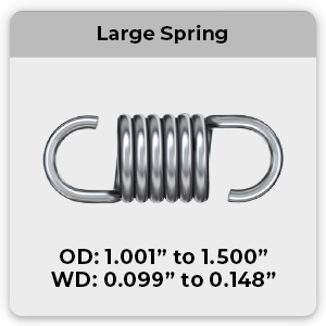 large extension spring sizes