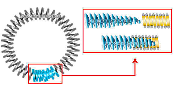 diagram with garter spring tapered ends example