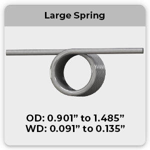 large torsion spring sizes