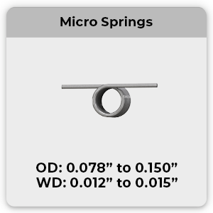 micro torsion spring sizes