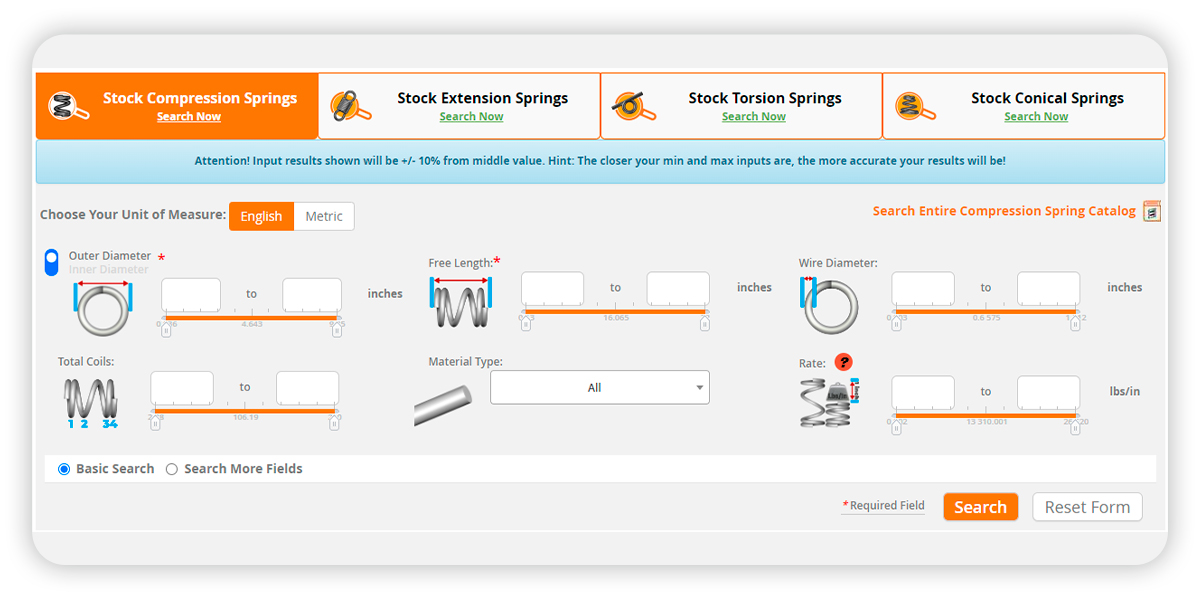 Find the Right Compression Spring with Spring Finder 5.0